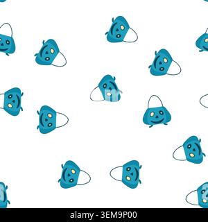 pattern spooky halloween bucket cartoon vector Stock Vector