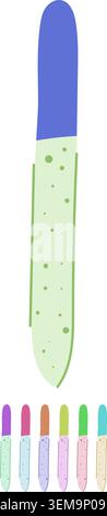 care nail file vector cartoon graphic Stock Vector