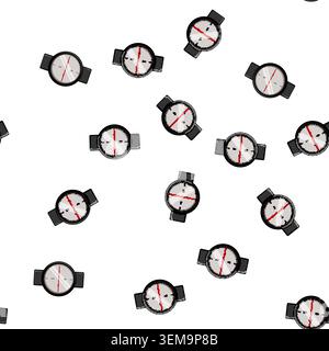 pattern map compass cartoon vector Stock Vector