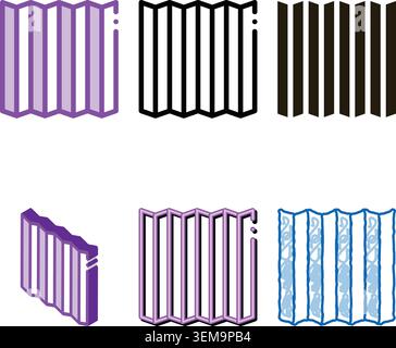 protective variations sound cover icon vector outline Stock Vector