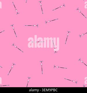 seamless pattern broom electric mop cartoon vector Stock Vector