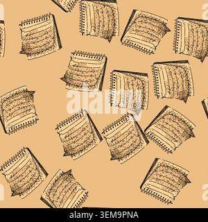 pattern editor notepad sketch hand drawn Stock Vector