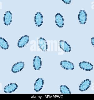 seamless pattern resort top view pool cartoon vector Stock Vector