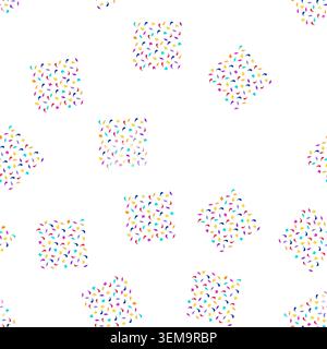 pattern Colorful geometric confetti elements scattering on white Stock Vector