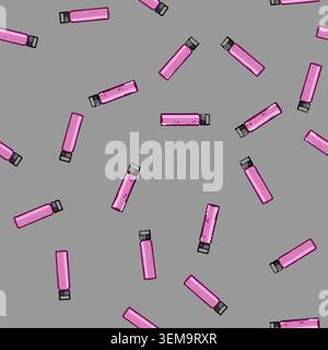 seamless pattern plastic water bottle cartoon vector Stock Vector