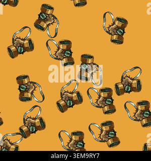 pattern gadget steampunk device sketch hand drawn Stock Vector