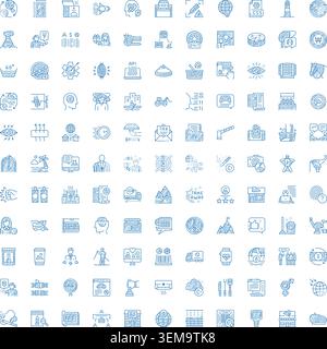 Hand drawn sketch icons representing business and technology concepts Stock Vector