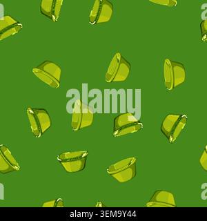 seamless pattern empty basin plastic cartoon vector Stock Vector