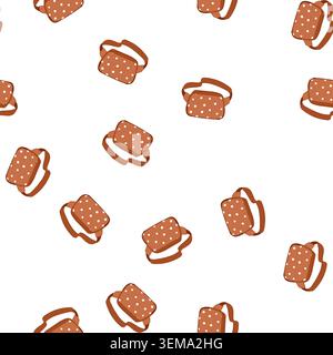 pattern zipper waist bag cartoon vector Stock Vector