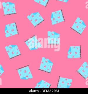 seamless pattern bathroom shower curtain cartoon vector Stock Vector