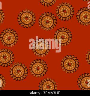 pattern clockwork gears steampunk sketch hand drawn Stock Vector