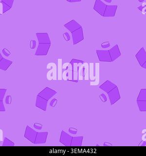 seamless pattern toy building blocks cartoon vector Stock Vector