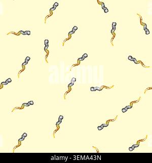 seamless pattern smoke rocket fire trail cartoon vector Stock Vector