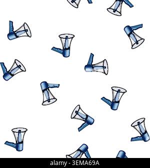 pattern bullhorn megaphone speaker cartoon vector Stock Vector