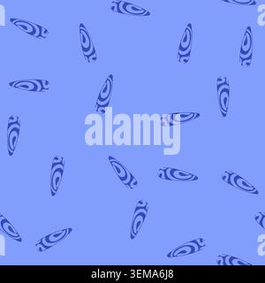 seamless pattern almond nail art with swirling blue pattern design Stock Vector