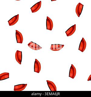 pattern army beret hat military cartoon vector Stock Vector