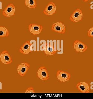 seamless pattern adorable cat house cartoon vector Stock Vector