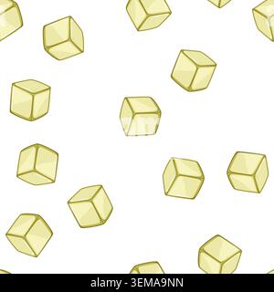 pattern sustainable ice cubes reusable cartoon vector Stock Vector