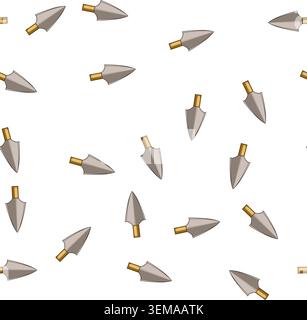 pattern stone arrowhead cartoon vector Stock Vector