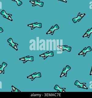 seamless pattern container soda bottle character cartoon vector Stock Vector