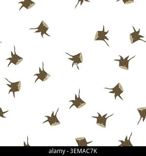 pattern stump stump cartoon vector Stock Vector