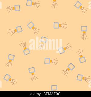 seamless pattern therapy aroma sticks cartoon vector Stock Vector
