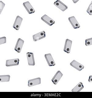 pattern phone power bank cartoon vector Stock Vector