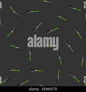 seamless pattern hand selfie stick cartoon vector Stock Vector