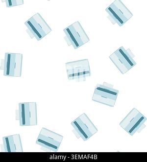 pattern office printer paper cartoon vector Stock Vector