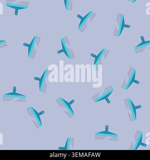 seamless pattern construction notched trowel cartoon vector Stock Vector