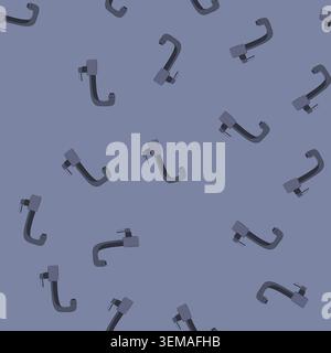 seamless pattern clean kitchen faucet cartoon vector Stock Vector