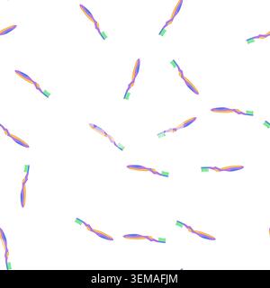 pattern toothpaste toothbrush dental cartoon vector Stock Vector