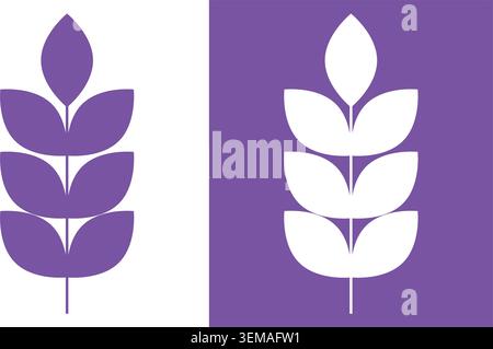 Wheat Ear Icon Set Stock Vector