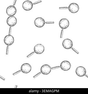 seamless pattern glass zoom sketch hand drawn Stock Vector
