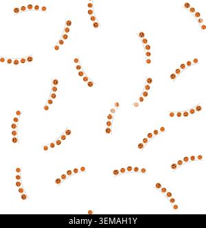 pattern pumpkin halloween garland cartoon vector Stock Vector
