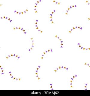 pattern festive halloween garland cartoon vector Stock Vector