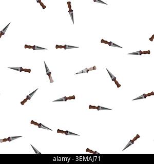 pattern blade medieval weapon cartoon vector Stock Vector