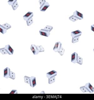 pattern recognition fingerprint scanner cartoon vector Stock Vector