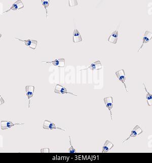 seamless pattern bowl toilet brush cartoon vector Stock Vector
