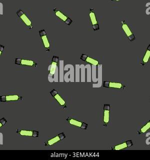seamless pattern diver diving cylinder cartoon vector Stock Vector