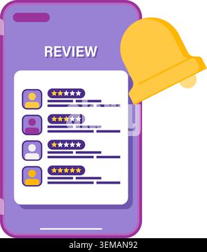 mobile app review interface Stock Vector