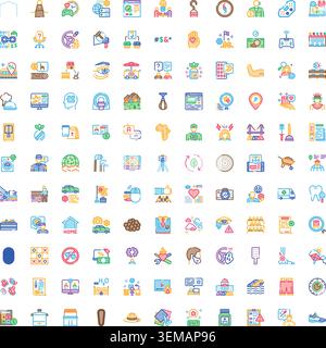 Universal communication icon symbols creating diverse web applications Stock Vector