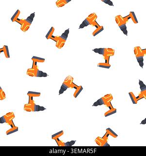pattern technology drill cartoon vector Stock Vector