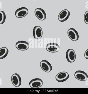 seamless pattern woman robot vacuum cleaner cartoon vector Stock Vector