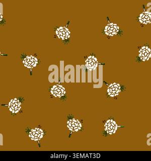 seamless pattern tradition boutonniere cartoon vector Stock Vector