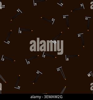 seamless pattern petroleum oil rig cartoon vector Stock Vector
