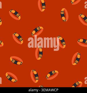 seamless pattern dog safety collar with quick release buckle Stock Vector
