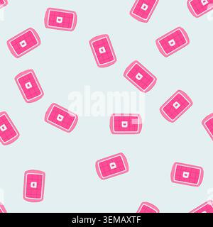 seamless pattern food ice cube tray cartoon vector Stock Vector
