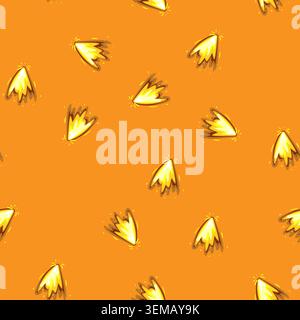 seamless pattern smoke gun flash cartoon vector Stock Vector