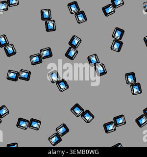 seamless pattern mens cufflinks cartoon vector Stock Vector